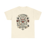 T-Shirt — "Tattoos Because Adulting Is Hard and I Deserve Stickers" Retro Tattoo Flash Tee
