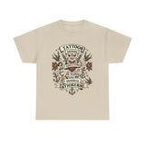 T-Shirt — "Tattoos Because Adulting Is Hard and I Deserve Stickers" Retro Tattoo Flash Tee