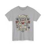 T-Shirt — "Tattoos Because Adulting Is Hard and I Deserve Stickers" Retro Tattoo Flash Tee