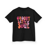 "Groovy Little Soul" Retro Flower Power Kids T‑Shirt