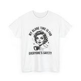 T‑Shirt — “My Alone Time Is For Everyone’s Safety” Retro Coffee Lover Tee