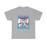 Baseball Mama T-Shirt — White Bow Sports Mom Tee