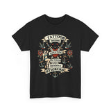 T-Shirt — "Tattoos Because Adulting Is Hard and I Deserve Stickers" Retro Tattoo Flash Tee