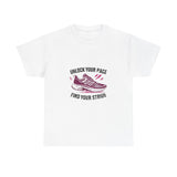 Running Tee — "Unlock Your Pace, Find Your Stride" Motivational Running Shirt
