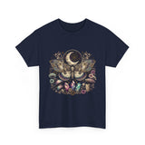 Mystic Moth & Moon Tee — Crystal, Mushroom & Moonphase Nature T‑Shirt