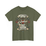 T-Shirt — "Tattoos Because Adulting Is Hard and I Deserve Stickers" Retro Tattoo Flash Tee