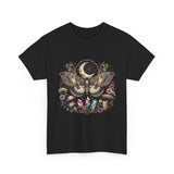 Mystic Moth & Moon Tee — Crystal, Mushroom & Moonphase Nature T‑Shirt