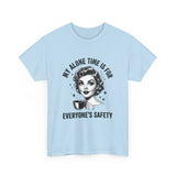 T‑Shirt — “My Alone Time Is For Everyone’s Safety” Retro Coffee Lover Tee