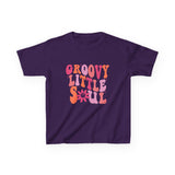 "Groovy Little Soul" Retro Flower Power Kids T‑Shirt