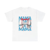 Baseball Mama T-Shirt — White Bow Sports Mom Tee